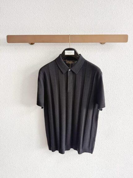 Loro Piana Silk-Blend Textured Ribbed Polo Shirts