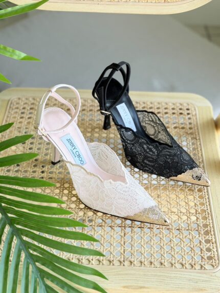 Jimmy Choo Lace Slingback Pumps
