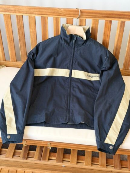 YSL Retro Sport Color-Block Windbreaker Jacket