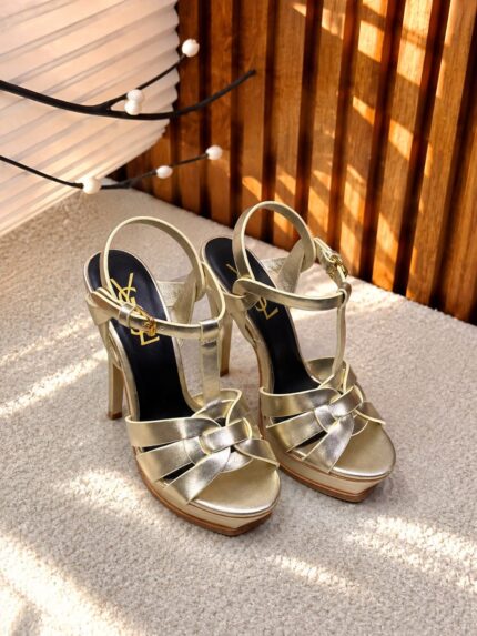 YSL Tribute Platform Knotted Sandals