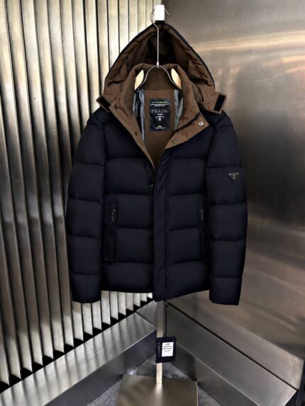 Prada Linea Rossa Hooded Down Puffer Jacket