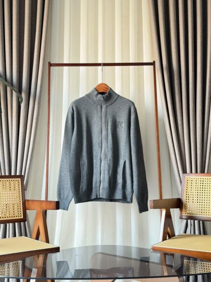 Louis Vuitton  Zip-Up Wool Cardigan Sweater