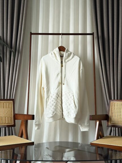 Louis Vuitton LV Embossed Monogram Zip-Up Hoodie