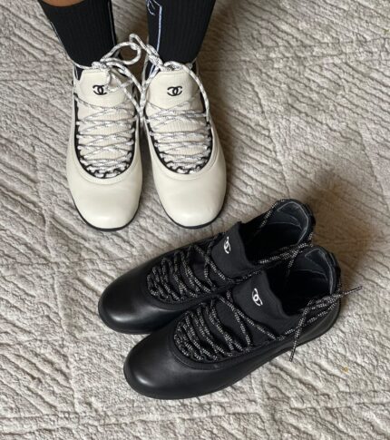 Chanel Lace-Up Ballerina Sneakers