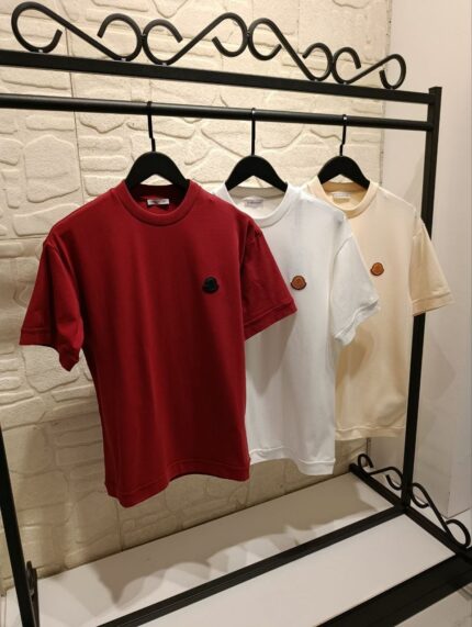 Moncler Logo Patch Cotton T-Shirts
