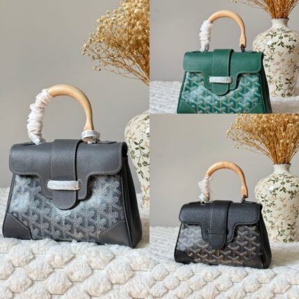 Goyard Saigon Souple Mini Bags with Wooden Top Handle