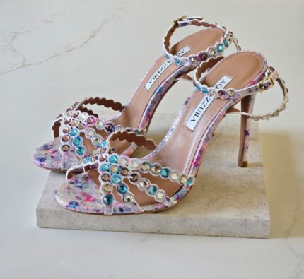 Aquazzura Tequila Crystal-Embellished Sandals