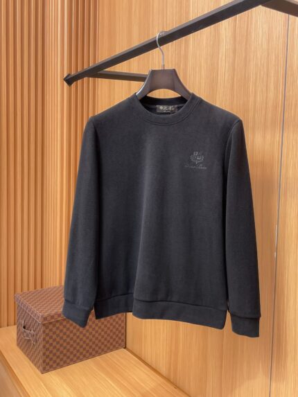 Loro Piana Embroidered Logo Crewneck Sweatshirt