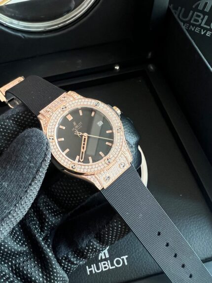 Hublot Classic Fusion King Gold Baguette Diamonds Watches