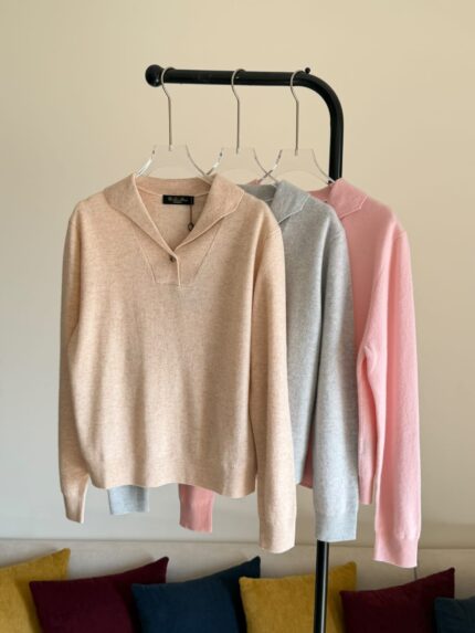 Loro Piana Shawl Collar Cashmere Blend Knit Sweaters