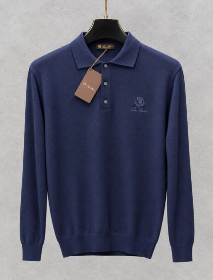 Loro Piana Long Sleeve Knitted Polo Sweaters