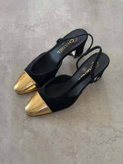 Chanel Cap-Toe Slingback Pumps
