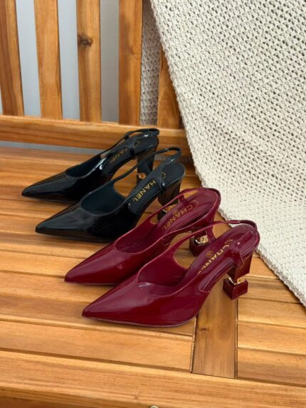 Chanel Slingback Pumps with CC Cube Heel