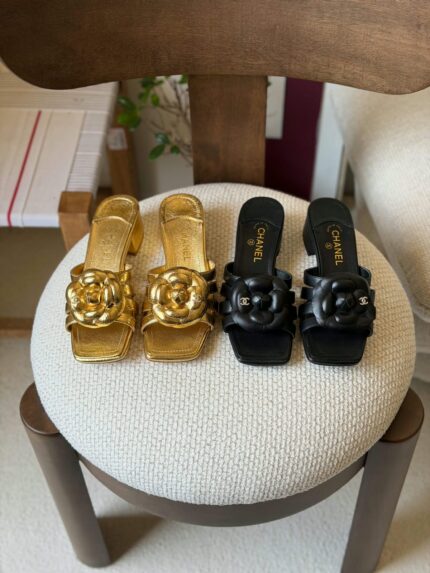 Chanel Camellia Mule Sandals