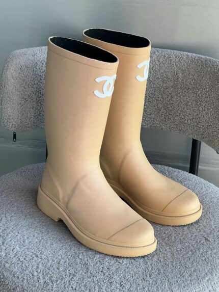Chanel CC Logo Wellington Rain Boots