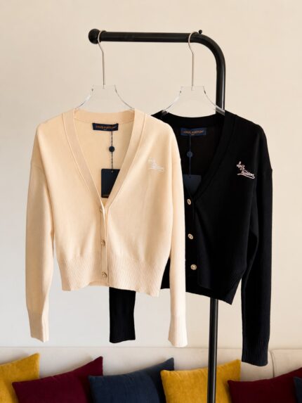 Louis Vuitton Signature Embroidered V-Neck Cardigans
