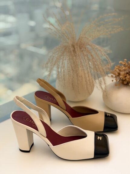 Chanel Classic Two-Tone Slingback Heels