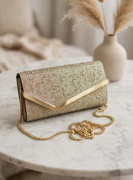 Jimmy Choo Emmie Crystal-Embellished Clutch