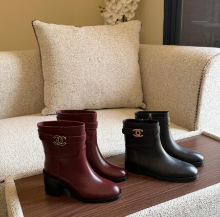 Chanel CC Logo Ankle Boots