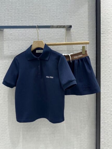 Miu Miu Logo Embroidered Co-Ord Sets