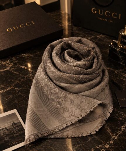Gucci Monogram Silk & Wool Scarfs