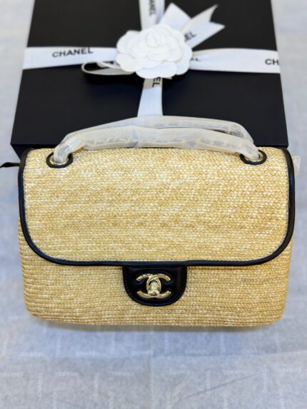 Chanel Classic Raffia Straw Flap Bags