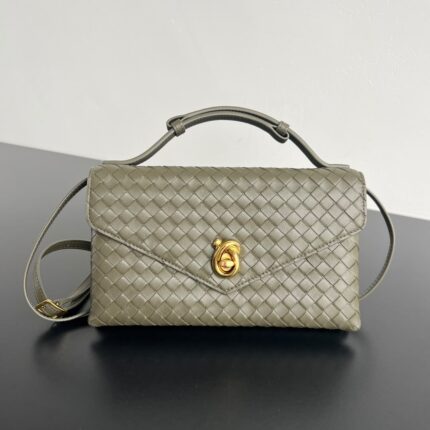 Bottega Veneta Mini Intrecciato Woven Envelope Top Handle Bags