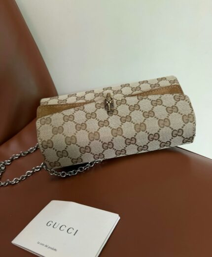 Gucci Monogram Chain Clutch