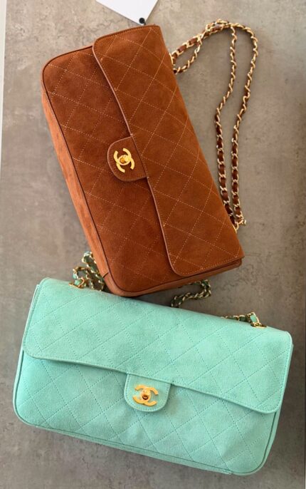 Chanel Quilted Suede Flap Bags