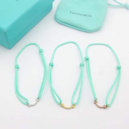 Tiffany & Co T Smile Diamond Cord Bracelets
