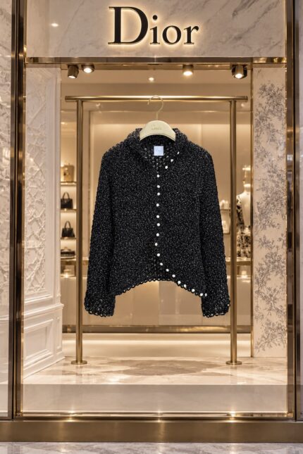 Christian Dior Tweed Pearl Button Jacket