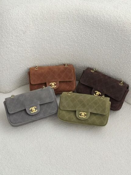 Chanel Classic Flap Bags in Quilted Suede