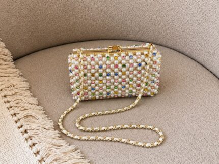 Chanel Pearl Beaded Clutch Box Bag
