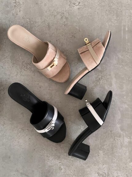 Hermes Gigi 50 Kelly Buckle Mules