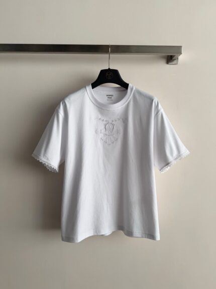 Hermes Paris Embroidered Cotton T-Shirt