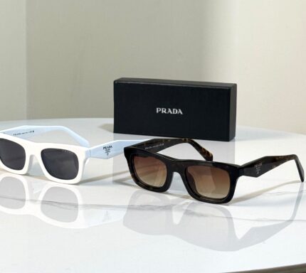 Prada Milano Thick Frame Rectangular Sunglasses