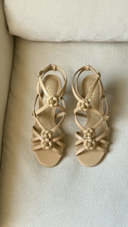 Chanel Camellia Strappy Sandals