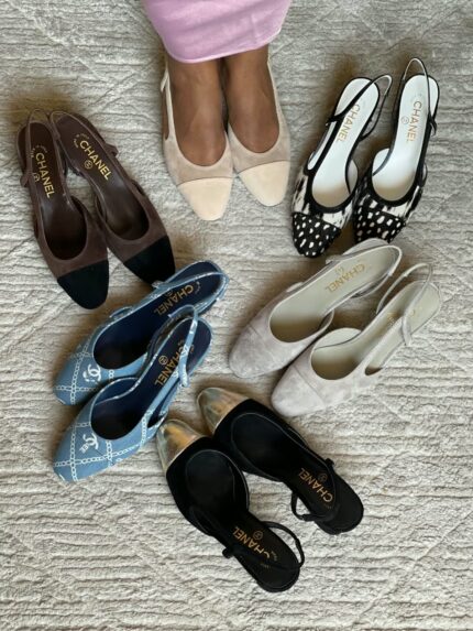 Chanel Cap-Toe Slingback Pumps