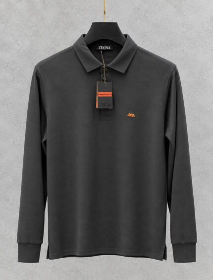 Zegna Long-Sleeve Polo Shirts