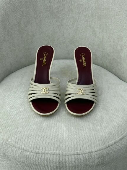 Chanel Strappy Heeled Mules