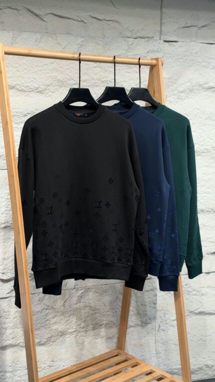 Louis Vuitton Monogram Gradient Embroidered Crewneck Sweatshirts