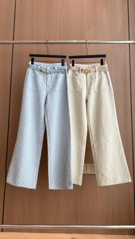 Christian Dior Oblique Wide-Leg Trousers
