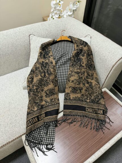 Christian Dior Toile de Jouy Reversible Scarfs