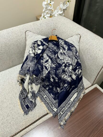 Christian Dior Toile Butterfly Square Scarf