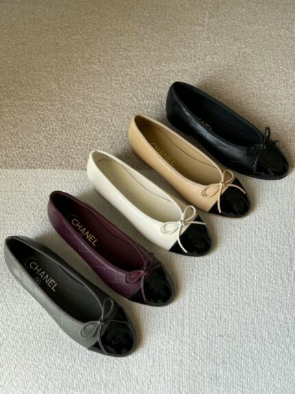 Chanel Classic Two-Tone Cap-Toe Ballet Flats