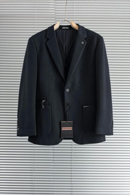 Zegna Wool Herringbone Blazer Fit Sport Coats