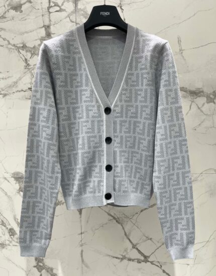 Fendi FF Motif Knitted Cardigan