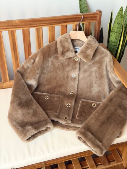 Chanel Faux Fur Shearling Jacket