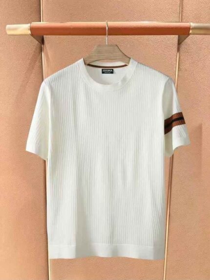 Zegna Ribbed Knit T-Shirts