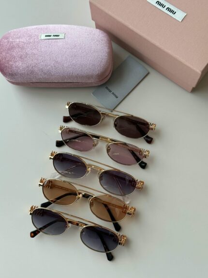 Miu Miu Oval Aviator Sunglasses